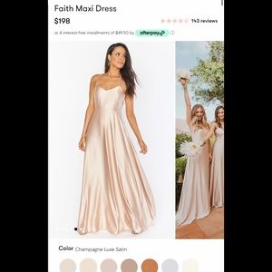 Faith Maxi Dress ~ Champagne Luxe Satin